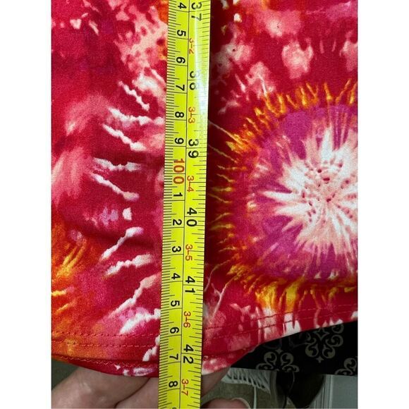 Floral Print Tie Dye Dress midi Vneck Approximately Size M - Picture 13 of 16
